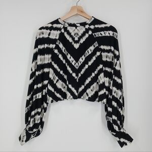 AFRM Cropped Tie Dye Blouse